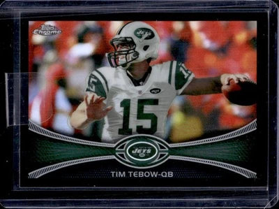 2012 Topps Chrome Tim Tebow Black Refractor #150/299 Jets - Image 1 of 2