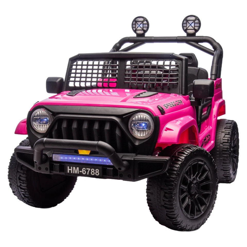 Pink 24V Electric Kids Car 2 Seater Ride on Toy 6mph Battery Truck w/ Remote MP3 - Image 1 of 4