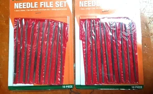 2 pks (20) Mini Needle File files Set Metal Jeweler Wood Carving Craft 3mmX140mm - Picture 1 of 2