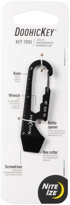 Herramienta de llave de acero inoxidable Nite Ize DoohicKey - negra Foto 1 de 2