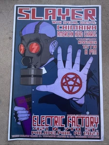 Slayer Poster Electric Factory November 15th, 2001 Philadelphia 12x18” - Picture 1 of 4