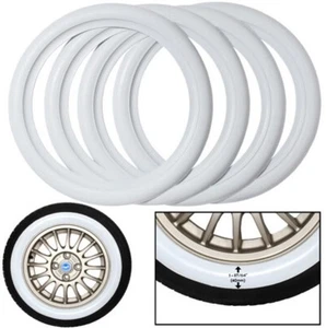4x Portawalls White Wall Tire Insert 16" Rims x 2" Sidewall - 4 Pack - Picture 1 of 5