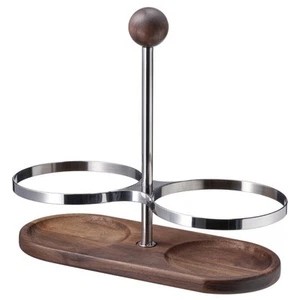 IKEA KRÖSAMOS KROSAMOS Holder for Jars/Bottles, Walnut/Steel (005.318.10) NEW - Picture 1 of 4