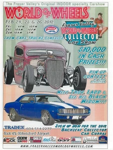 Magazine Print Ad WORLD OF WHEELS 2012 Fraser Valley BC Car Show Hot Rods - Picture 1 of 1