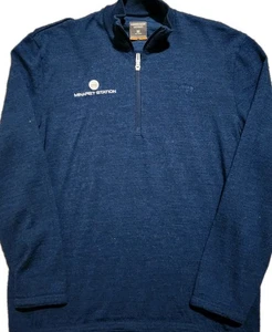 Suéter Icebreaker Original 320 Para Hombres Mediano 1/4 Cremallera Lana Merino Capa Base Logo - Imagen 1 de 9