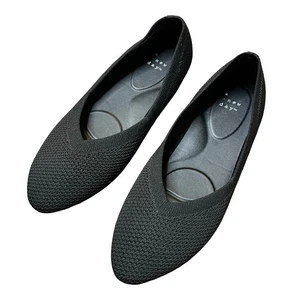 A NEW DAY Claire Knit Washable Ballet Flats Black - Picture 1 of 5