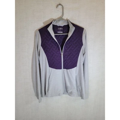 Chaqueta Cutter & Buck Annika para mujer pequeña púrpura CB Dry Tec 50 UPF suéter de golf Foto 1 de 4