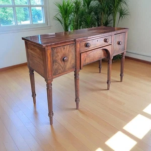 Antique Large Victorian Regency Period Flame Mahogany Sideboard c.1810 - Picture 1 of 10