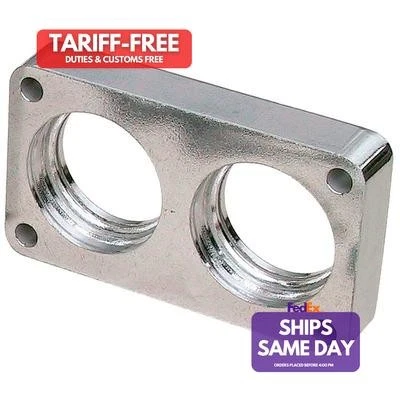 Trans-Dapt 2518, One Natural Aluminum Fits 88-95 Ford P/U 5.0 / 5.8 Fuel Injecti - Image 1 of 4