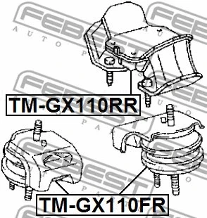 Febest 1993-2005 Lexus GS300 montaje de motor delantero (hidroeléctrico) TM-GX110FR Foto 1 de 2
