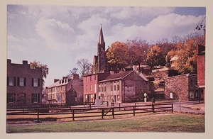 Shenandoah Street from the Old U.S. Armory Yard - Harpers Ferry, W. Va. Postcard - Picture 1 of 2