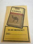 Vintage CAMEL CIGARETTES Meyercord Dri-Mark Decal IN AN EMERGENCY CALL UNUSED