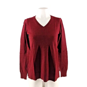 NWT $46 KAREN SCOTT Basic Fall Sweater XS(0-2) Burgundy Pullover V-neck Casual - Picture 1 of 11