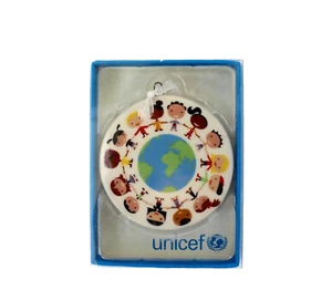 Unicef Kids Around Globe Ceramic Holiday Christmas Ornament 3" NWT - Picture 1 of 2
