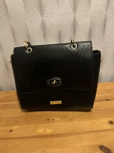 Juno Black Envelope Fasten Hand Bag - Picture 1 of 5