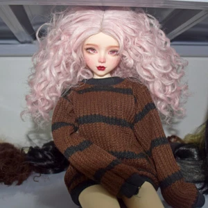Rosa lockiges Haar rosa Augen Mode 1/3 BJD Puppe 22 Zoll Kugelgelenk Mädchen Puppen - Bild 1 von 24