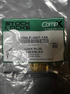 Conjuntos de enchufe de bloqueo Comp X C100LP-100T-14A con llave igual - Imagen 1 de 4