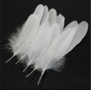 20-1000pcs Beautiful Natural Goose Feathers 6-8 Inches / 15-20 Cm White / Black 