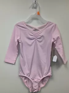 DANSKIN NOW - GIRLS 6-6X ELBOW Sleeve LEOTARD "PINK" - Picture 1 of 3