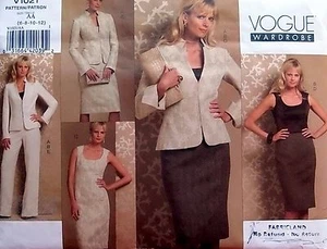 1021 Vogue Misses Dress Jacket Top Skirt Pattern sz 6-12 1992 UNCUT - Picture 1 of 3