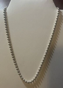 DNT Sterling Silver 925 18" Beaded Chain - Picture 1 of 5