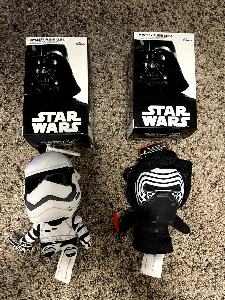 Lote de 2 Peluches Misteriosos Star Wars Clipz Nuevos/Caja Abierta Foto 1 de 4