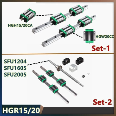 SFU1605/1204/2005 Kugelumlaufspindel+HGR15 HGR20 Linearführung Linear Rail Set - Bild 1 von 4