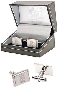 LIVERPOOL FC ENGRAVED CREST STAINLESS STEEL MENS EXECUTIVE SHIRT CUFFLINKS LFC - Picture 1 of 3