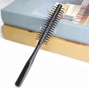 1 Piece Black Small Round Hair Brush For Thin or Short Hair Mini Round Nylon - Picture 1 of 3