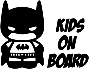 Kinder an Bord Fledermaus Mann Aufkleber 20 cm - BABY-011 - Bild 1 von 4