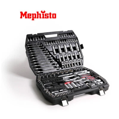 MEPHISTO TOOLS Steckschlüssel Bit Set PRO Ratschenkoffer CRV-XXL 216-tlg. 1/4 - 3/8 - 1/2 Zoll