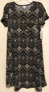 NEU Gr. XS LuLaRoe Carly Kleid braun hellbraun - Bild 1 von 5