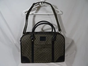 Joy Mangano Diamond Shoe Carry On Luggage Zippered Black Gray 17" x 12" x 8" - Picture 1 of 21