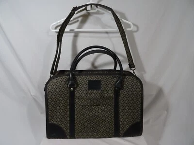 Zapato de mano Joy Mangano Diamond equipaje con cremallera negro gris 17" x 12" x 8" Foto 1 de 4