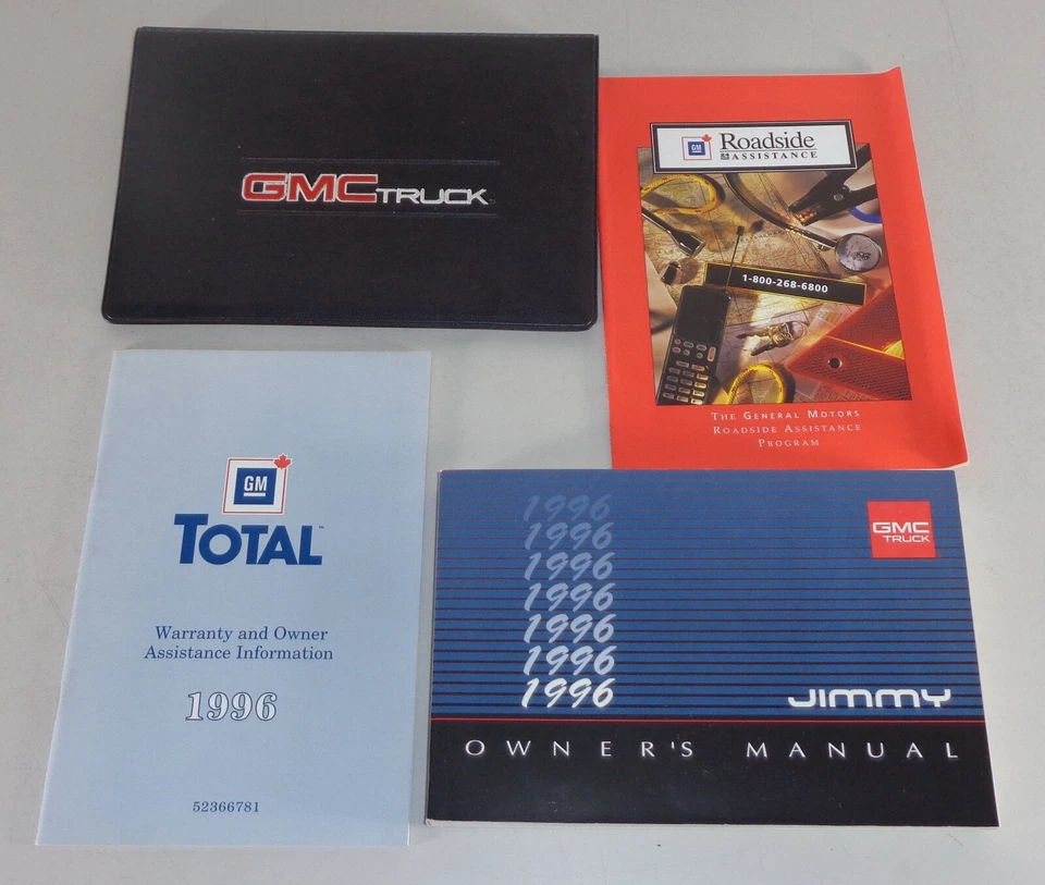 Manuale Di Istruzioni + Cartella Bordo GMC JIMMY Del 1996 - Immagine 1 di 1
