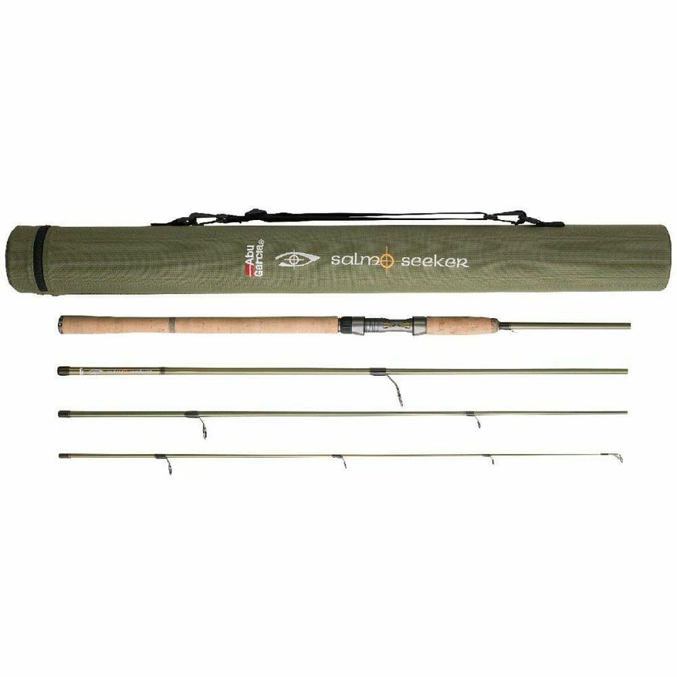 Abu Garcia Salmo Seeker Spinning Lachsspinnrute m. Rohr 4-Teilig 240cm-300cm