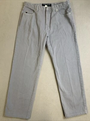 Guess Jeans 001 Men’s Size 36X32 Gray Classic Fit Straight Leg Triangle Logo - Image 1 of 4