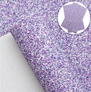 Super Chunky glitter FAUX LEATHER SHEET 8.75" x 12" 1106643 Mixed Purple - Picture 1 of 1