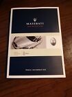 brochure Maserati  PRESS INFORMATION , INGLESE +CD  inizio 2000s