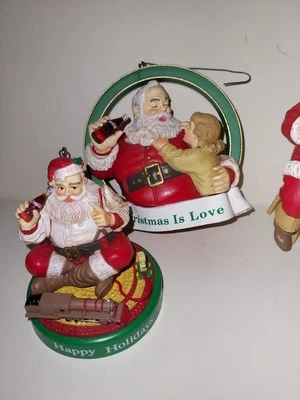 Coca Cola 1st Edition Trim-a-Tree Collection Set of 6 Christmas Ornament Vtg  - Image 1 of 4