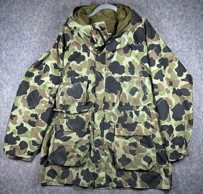 Columbia Vintage Gore-Tex Camo Jacket Men’s XL Duck Hunting Hooded Parka Coat - Image 1 of 4