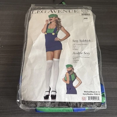 Leg Avenue Sexy Sidekick Medium Costume Luigi Super Mario - Image 1 of 4