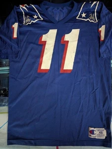 Vintage NFL Champion New England Patriots Drew Bledsoe Football Jersey, Size 48 - Picture 1 of 4