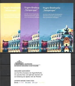Germany 2025 Semperoper Dresden Selfadhesive Three Diff Colors Booklet MNH RR - Picture 1 of 1