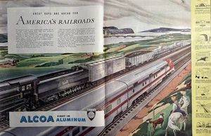 1946 Aluminium Company Of America Americas Railroads Pittsburgh Vintage Print Ad - Bild 1 von 1