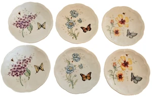 Lenox Schmetterlingswiese 6,5" Weißbrot Vorspeise Dessert Teller überbacken (6) - Bild 1 von 6