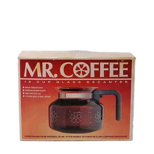 Mr. Coffee D-12 Caraffa Vetro 12 Tazze Ricambio Pentola - Scatola Originale Vintage  - Foto 1 di 10