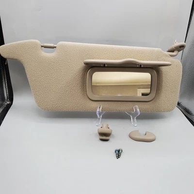 2001-2005 Honda Civic Sun Visor Tan Passenger Side OEM Shade Vanity Mirror - Imagem 1 de 4