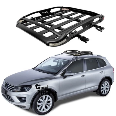 50" Car Rooftop Cargo Basket Carrier Holder Roof Rack For Volkswagen Touareg SUV - Изображение 1 из 4
