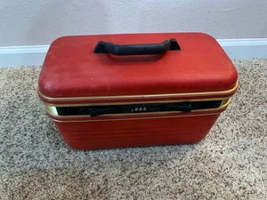 Maleta de tren Samsonite Royal Traveller vintage tocador cosmético azul azulado - Imagen 1 de 7